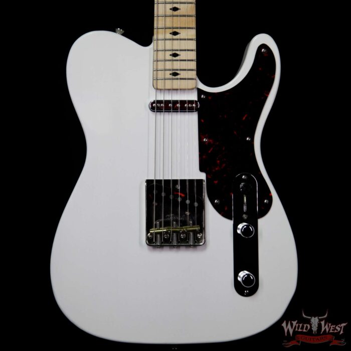 Fred Stuart Wild West 20th Anniversary Diamond Back Snake Head Guitar Maple Neck Olympic White #09 - Image 3