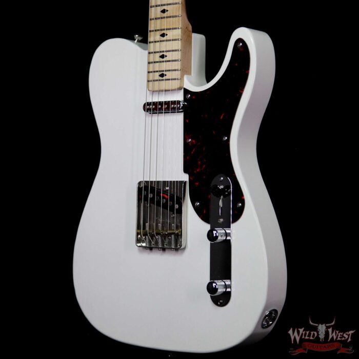 Fred Stuart Wild West 20th Anniversary Diamond Back Snake Head Guitar Maple Neck Olympic White #09 - Image 2