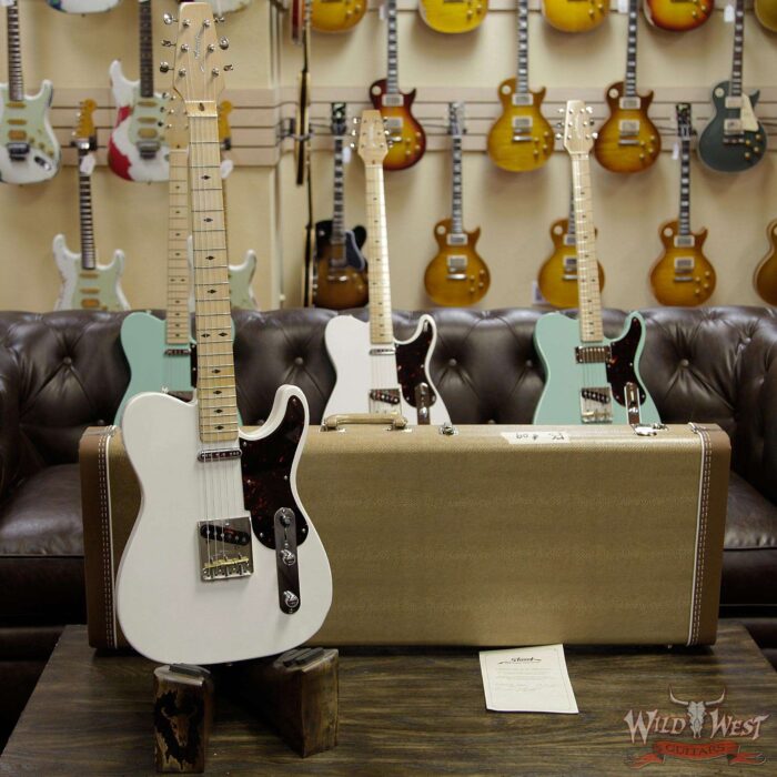 Fred Stuart Wild West 20th Anniversary Diamond Back Snake Head Guitar Maple Neck Olympic White #09 - Image 10