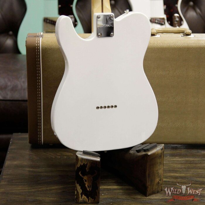 Fred Stuart Wild West 20th Anniversary Diamond Back Snake Head Guitar Maple Neck Olympic White #09 - Image 13