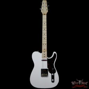 Fred Stuart Wild West 20th Anniversary Diamond Back Snake Head Guitar Maple Neck Olympic White #09 - Image 4