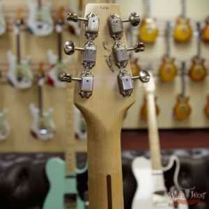 Fred Stuart Wild West 20th Anniversary Diamond Back Snake Head Guitar Maple Neck Olympic White #09 - Image 8