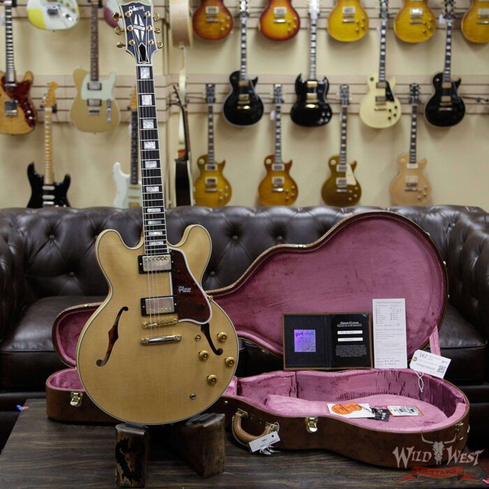 2020 NAMM Gibson Custom Shop 1959 ES-355 Reissue VOS Stop Bar Ebony Fingerboard Vintage Natural - Image 11