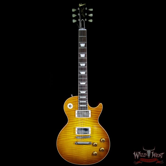 Gibson Custom Shop Historic 1959 Les Paul Lite Aged R9 Brazilian Rosewood Board Dirty Lemon 8.20 Lbs - Image 5