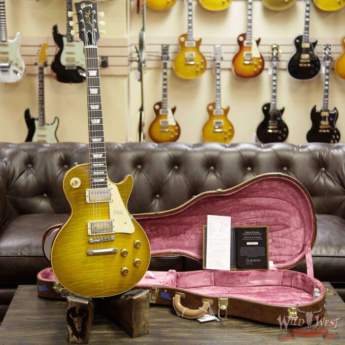 Gibson Custom Shop Historic 1959 Les Paul Vintage Gloss Brazilian Rosewood Fingerboard Green Lemon 8.75 LBS - Image 11