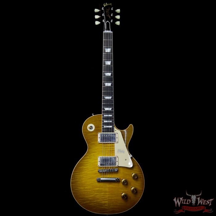 Gibson Custom Shop Historic 1959 Les Paul Vintage Gloss Brazilian Rosewood Fingerboard Green Lemon 8.75 LBS - Image 4