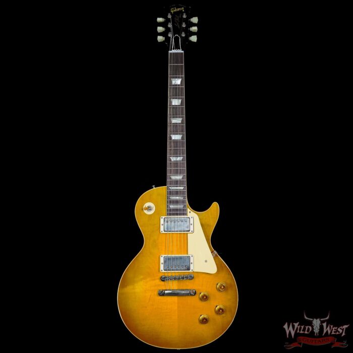 Gibson Custom Shop M2M 1958 Les Paul Standard Reissue Murphy Lab Light Aged Green Lemon Fade 8.45 LBS - Image 3