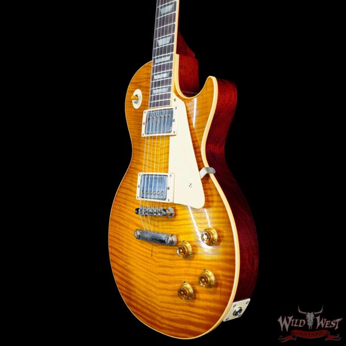 Gibson Custom Shop M2M 1959 Les Paul Standard Reissue Hand Selected Flame Maple Top Murphy Lab Light Aged Dirty Lemon 8.95 LBS - Image 2