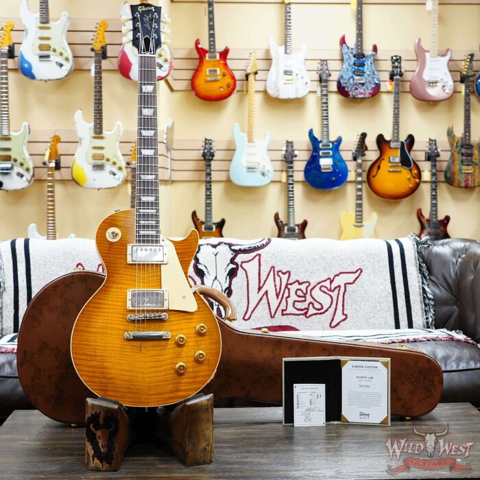 Gibson Custom Shop M2M 1959 Les Paul Standard Reissue Hand Selected Flame Maple Top Murphy Lab Light Aged Dirty Lemon 8.95 LBS - Image 6