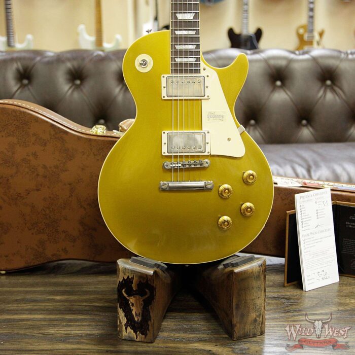 2018 Gibson Custom Shop Historic 57 Les Paul Standard VOS Brazilian Rosewood Fingerboard Goldtop 8.95 Lbs - Image 11