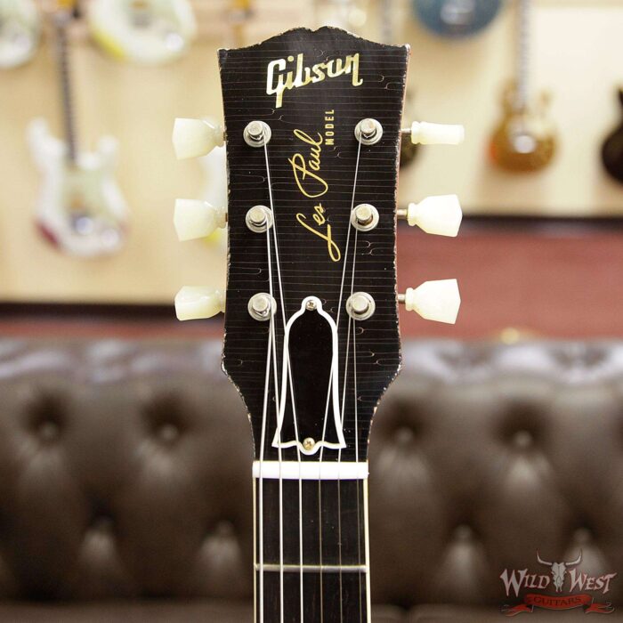 Gibson Custom Shop 1959 Les Paul Light Aged R9 Hand Selected Killer Top Brazilian Rosewood Board Dirty Lemon 8.15 Lbs - Image 10