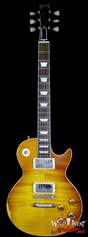 Gibson Custom Shop 1959 Les Paul Aged Hand Selected Killer Top Brazilian Rosewood Board Honey Lemon Burst 8.05 LBS