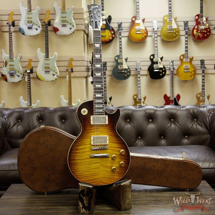 Gibson Custom Shop 1959 Les Paul VOS Hand Selected Killer Top Brazilian Rosewood Board Dark Bourbon Fade 8.55 LBS - Image 12