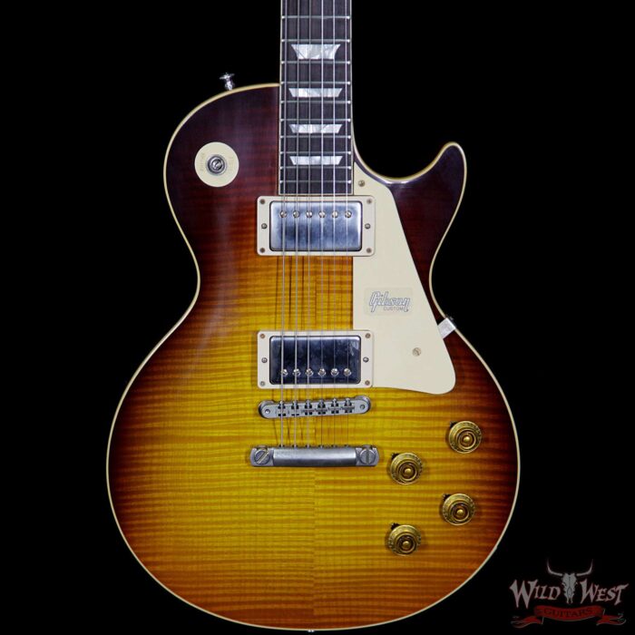 2018 Gibson Custom Shop Standard Historic 1959 Les Paul Standard VOS R9 Dark Bourbon Fade 8.75 Lbs - Image 3