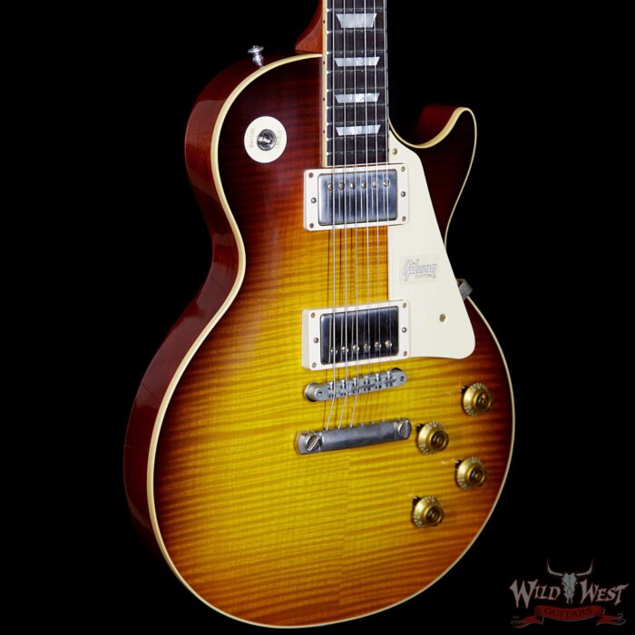 2018 Gibson Custom Shop Standard Historic 1959 Les Paul Standard VOS R9 Dark Bourbon Fade 8.75 Lbs - Image 4