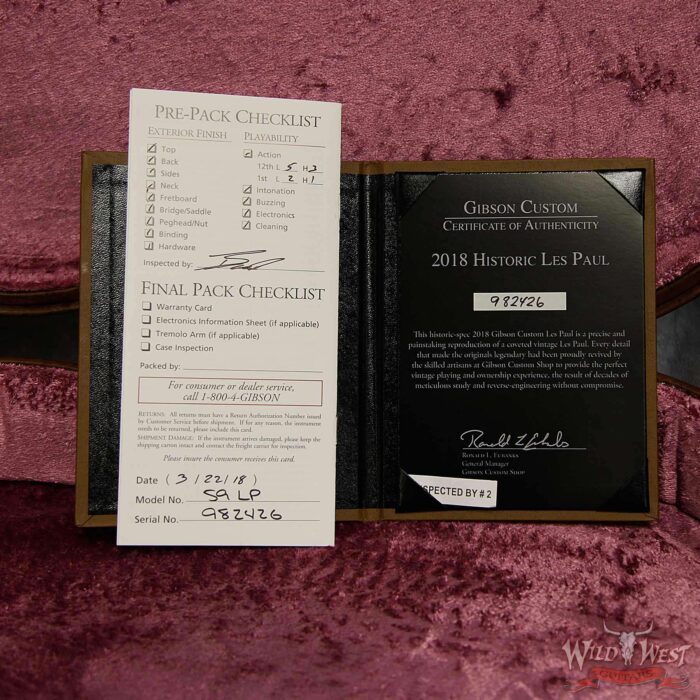 2018 Gibson Custom Shop Standard Historic 1959 Les Paul Standard VOS R9 Dark Bourbon Fade 8.75 Lbs - Image 16