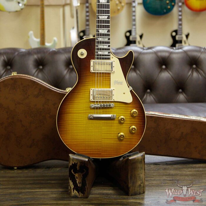 2018 Gibson Custom Shop Standard Historic 1959 Les Paul Standard VOS R9 Dark Bourbon Fade 8.75 Lbs - Image 13
