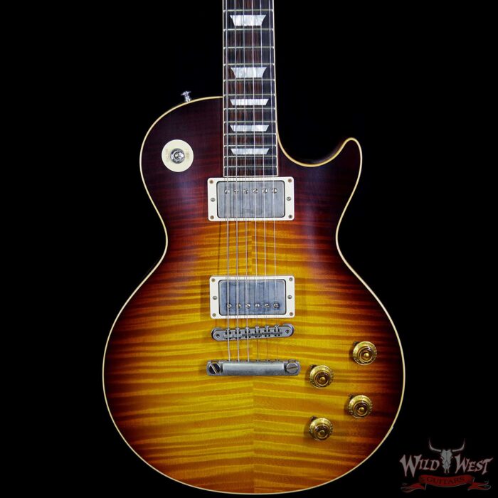 Gibson Custom Shop 1959 Les Paul VOS Hand Selected Killer Top Brazilian Rosewood Board Dark Bourbon Fade 8.50 Lbs - Image 3