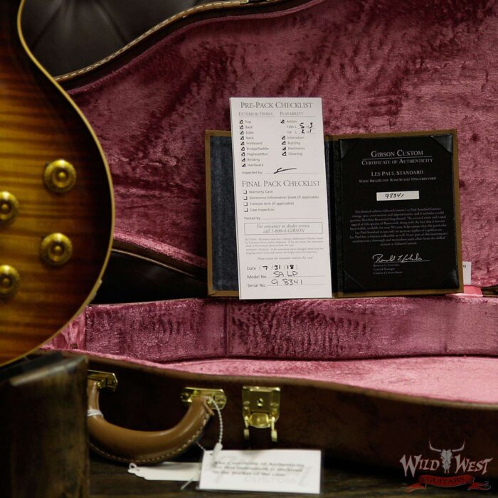 Gibson Custom Shop 1959 Les Paul VOS Hand Selected Killer Top Brazilian Rosewood Board Dark Bourbon Fade 8.50 Lbs - Image 8