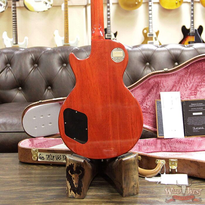 Gibson Custom Shop 1959 Les Paul VOS Hand Selected Killer Top Brazilian Rosewood Board Dark Bourbon Fade 8.50 Lbs - Image 15