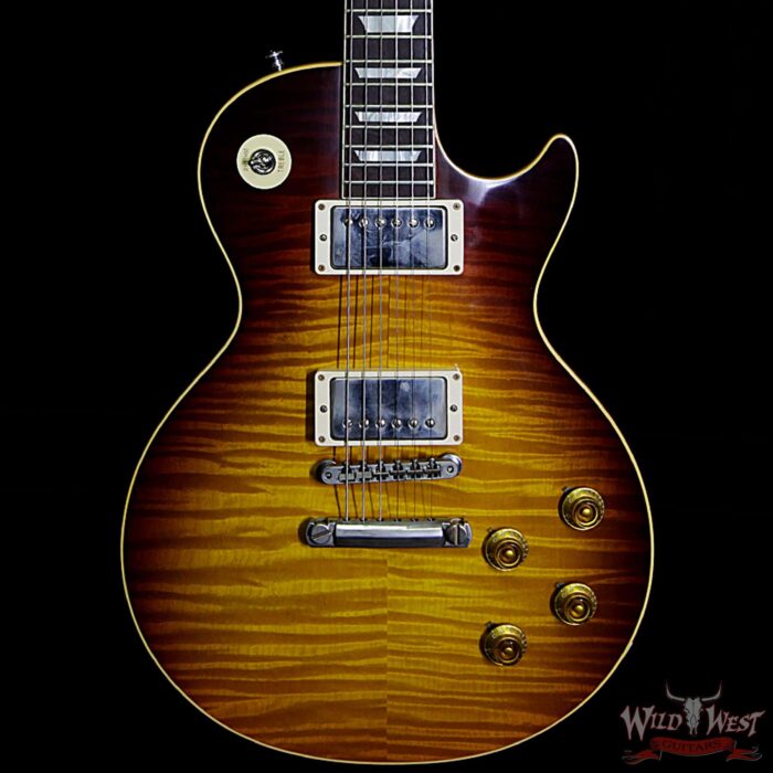Gibson Custom Shop Historic 1959 Les Paul VOS Hand Selected Killer Top Brazilian Rosewood Board Dark Bourbon Fade - Image 3
