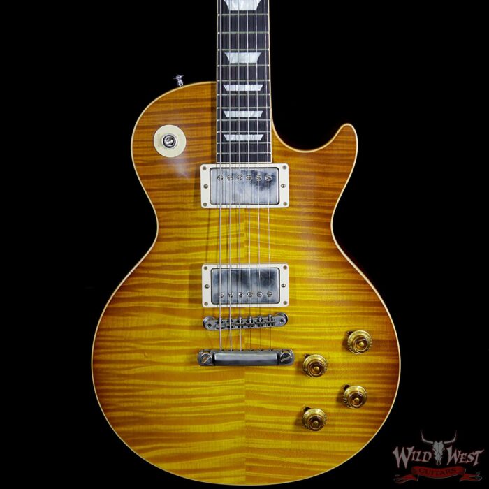 Gibson Custom Shop 1959 Les Paul VOS Hand Selected Killer Top Brazilian Rosewood Board Dirty Lemon 8.65 LBS - Image 3