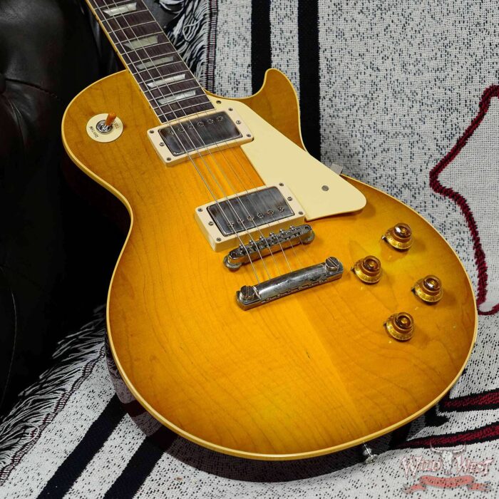 Gibson Custom Shop M2M 1958 Les Paul Standard Reissue Murphy Lab Light Aged Green Lemon Fade 8.90 LBS - Image 7