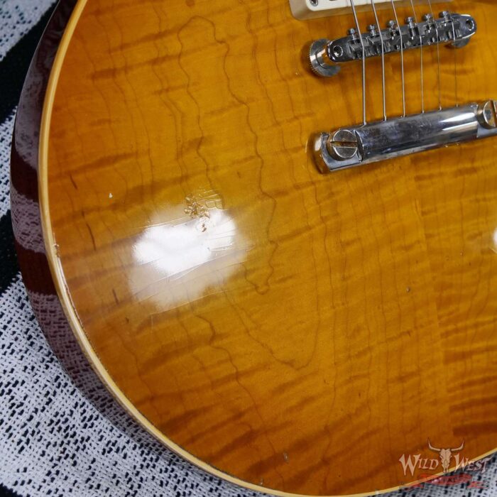Gibson Custom Shop M2M 1959 Les Paul Standard Reissue Hand Selected Flame Maple Top Murphy Lab Light Aged Dirty Lemon 8.75 LBS - Image 9