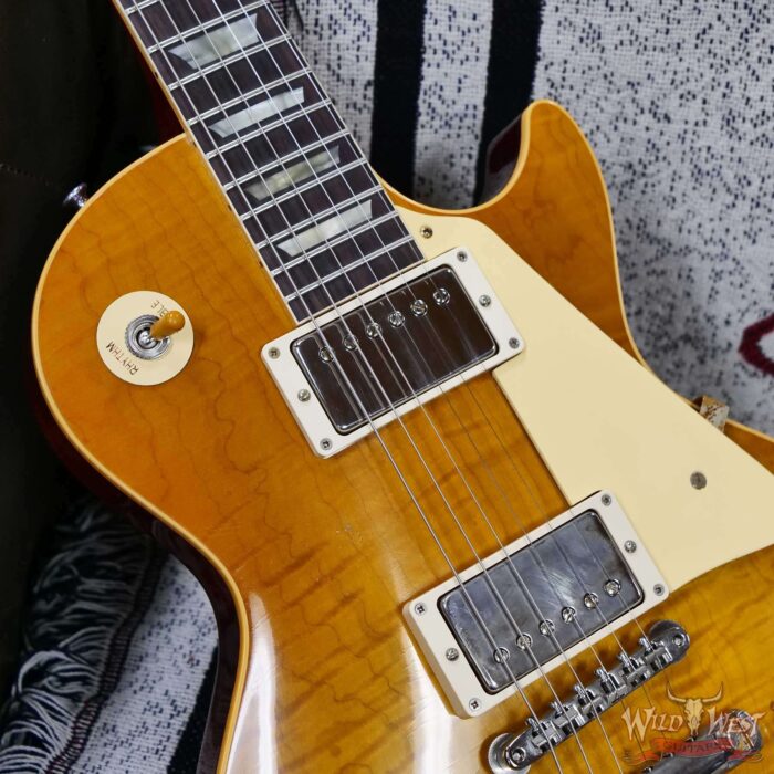 Gibson Custom Shop M2M 1959 Les Paul Standard Reissue Hand Selected Flame Maple Top Murphy Lab Light Aged Dirty Lemon 8.75 LBS - Image 8