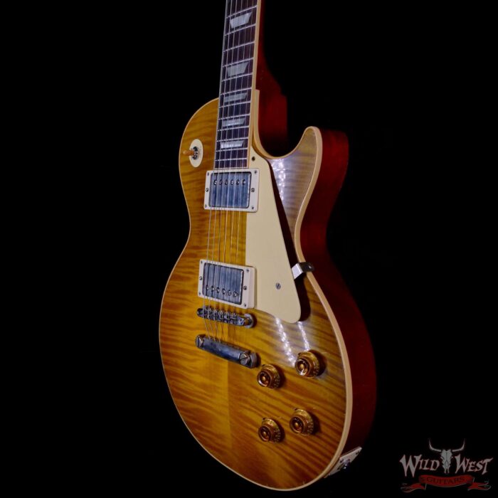 Gibson Custom Shop M2M 1959 Les Paul Standard Reissue Hand Selected Flame Maple Top Murphy Lab Light Aged Green Lemon 8.30 LBS - Image 2