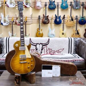 Gibson Custom Shop M2M 1959 Les Paul Standard Reissue Hand Selected Flame Maple Top Murphy Lab Light Aged Green Lemon 8.30 LBS - Image 6