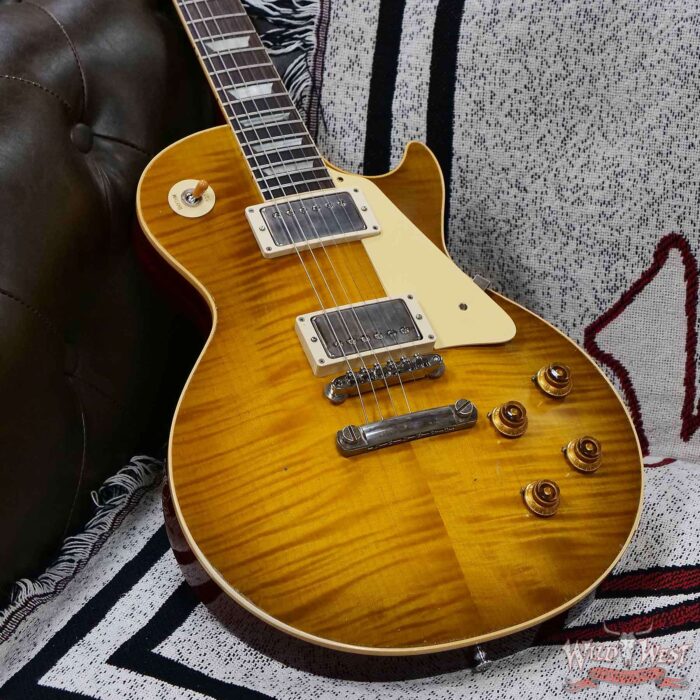 Gibson Custom Shop M2M 1959 Les Paul Standard Reissue Hand Selected Flame Maple Top Murphy Lab Light Aged Green Lemon 8.30 LBS - Image 10