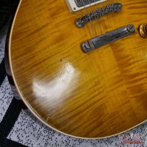 Gibson Custom Shop M2M 1959 Les Paul Standard Reissue Hand Selected Flame Maple Top Murphy Lab Light Aged Green Lemon 8.30 LBS - Image 9