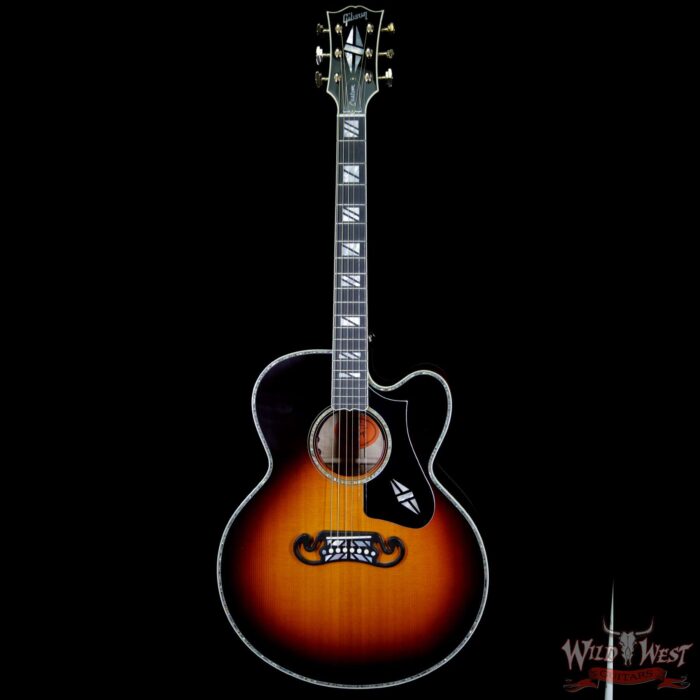 2018 Gibson Custom Shop Super 200 Birdseye Super Jumbo SJ-200 Cutaway Sunset Burst - Image 4