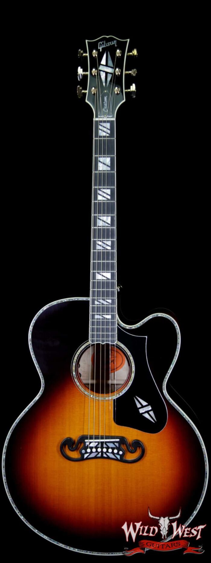 2018 Gibson Custom Shop Super 200 Birdseye Super Jumbo SJ-200 Cutaway Sunset Burst - Image 1