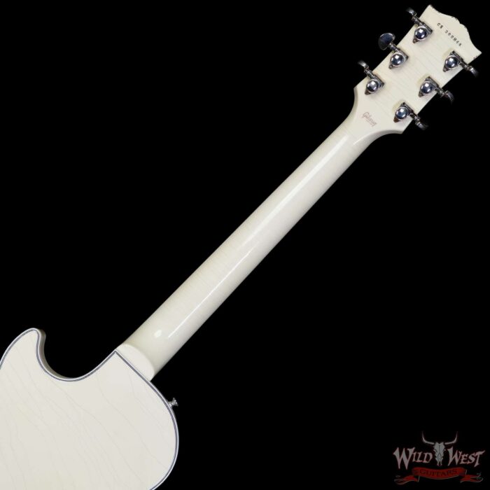 Gibson Custom Shop M2M Single Humbucker Les Paul Custom Ebony Fingerboard Murphy Lab Light Aged Classic White 9.90 LBS - Image 5