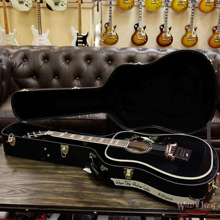 Gibson Custom Shop Dove Abalone Custom Ebony Acoustic-Electric Guitar - Image 16