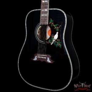 Gibson Custom Shop Dove Abalone Custom Ebony Acoustic-Electric Guitar - Image 2