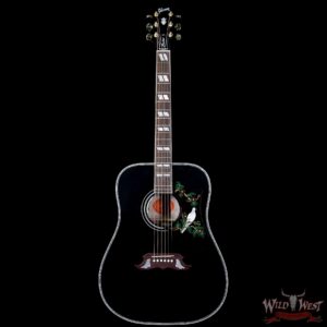Gibson Custom Shop Dove Abalone Custom Ebony Acoustic-Electric Guitar - Image 5