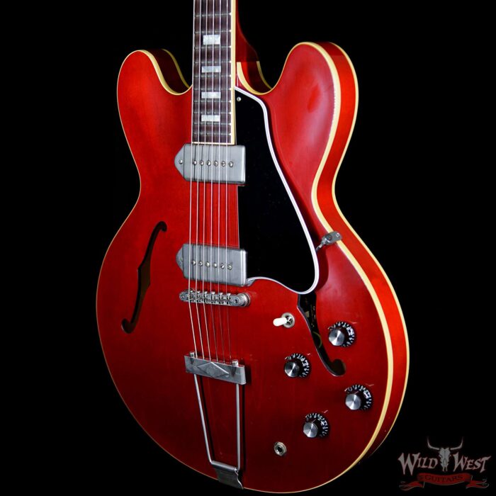 Gibson Memphis 2018 ES-330 VOS P90 Dark Cherry - Image 2