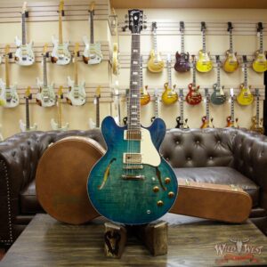 Gibson Memphis ES-335 Figured 2018 Dark Rosewood Fretboard Aquamarine - Image 10