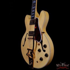 Gibson Custom Shop M2M 1959 ES-355 Reissue with Bigsby Murphy Lab Ultra Light Aged Heavy Antique White 8.95 lbs - Image 2