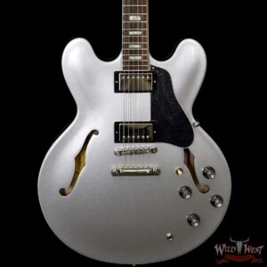 Gibson Memphis ES-335 Metallic 2018 Rosewood Fingerboard Silver Metallic - Image 3