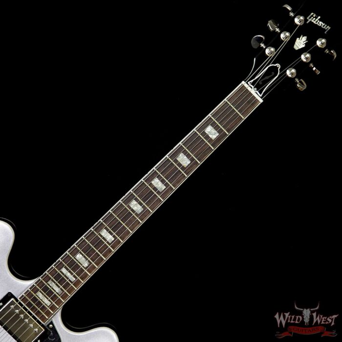 Gibson Memphis ES-335 Metallic 2018 Rosewood Fingerboard Silver Metallic - Image 6