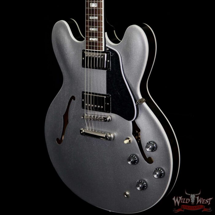 Gibson Memphis ES-335 Metallic 2018 Rosewood Fingerboard Silver Metallic - Image 2