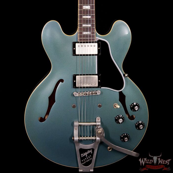 Gibson Memphis ES-335 Anchor Stud 2018 VOS Bigsby Antique Pelham Blue - Image 3