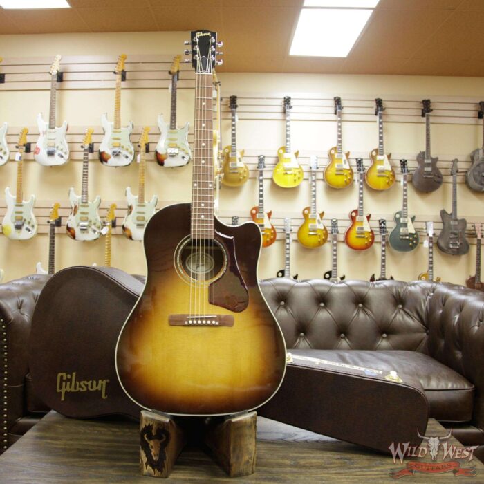 Gibson Montana J-45 AG Cutaway Walnut Fingerboard Maple Neck Walnut Burst Electric-Acoustic - Image 11