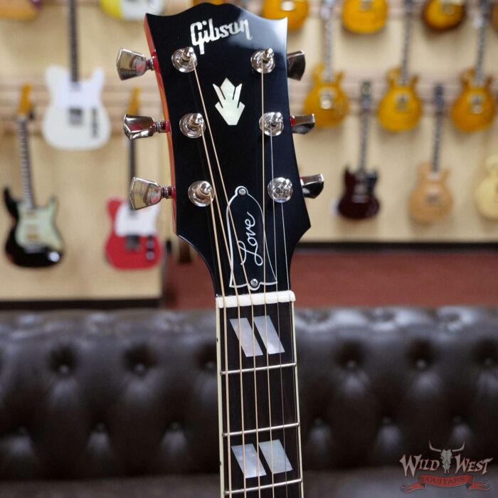 Gibson Montana Frank Hannon Love Dove Electric-Acoustic Vintage Cherry Sunburst Signed by Frank Hannon - Image 6