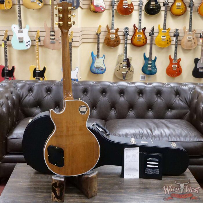 Gibson Custom Shop M2M Hand Selected 5A Quilt Maple Top Les Paul Custom Ebony Board with Tree of Life Inlay Chablis Pink - Image 9