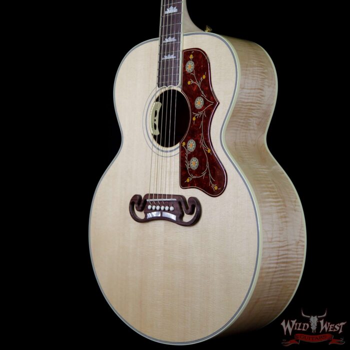 2018 Gibson Montana SJ-200 Standard Flame Maple Side Back & Neck Rosewood Board Antique Natural - Image 2
